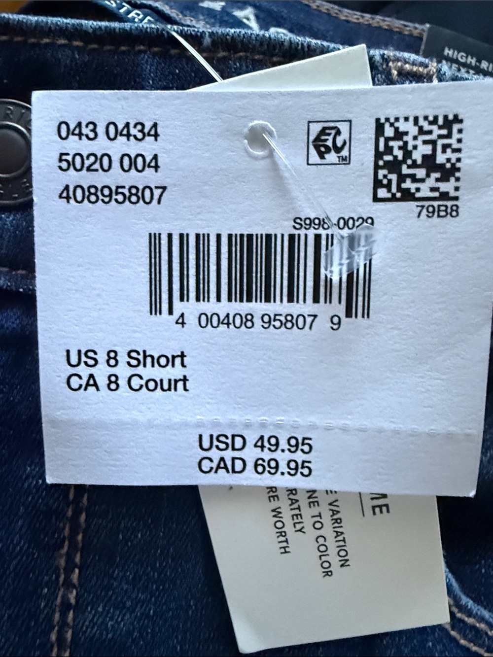 New/tags AE Skinny Kick -8 short - Picture 4 of 4